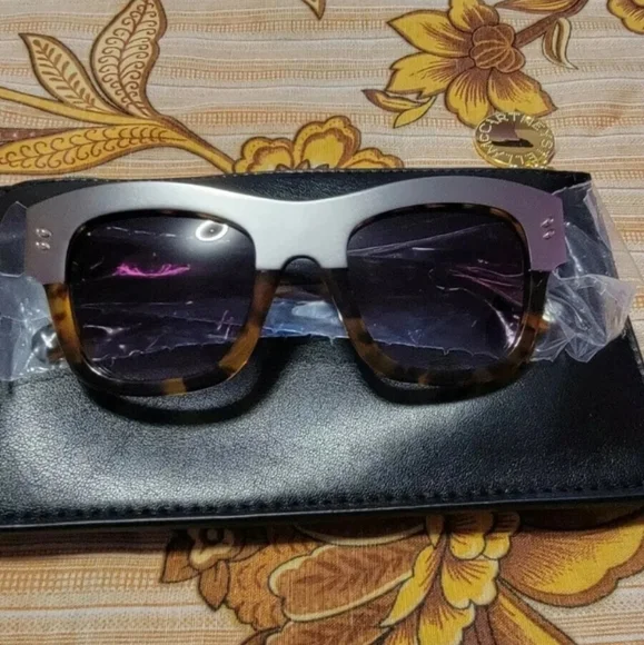 Stella Mccartney havana brown gray Sunglasses SC0047S Stella McCartney Sunglasses Gold Metal Havana Brown SC0047S  main image 4